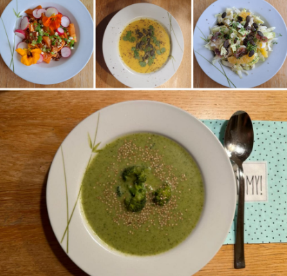 Beispielhaftes Essen auf der Detox Week